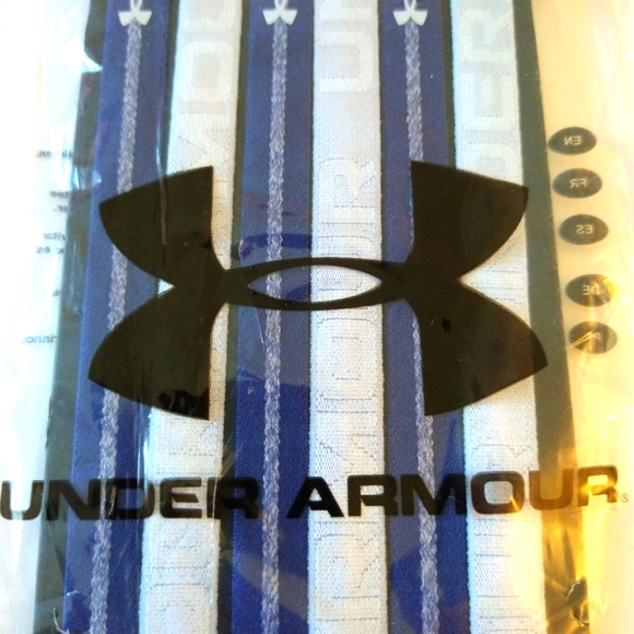 🆕 NEW Under Armour Slim Headbands, 6 Pack. Dark and Light Blue - Picture 3 of 6